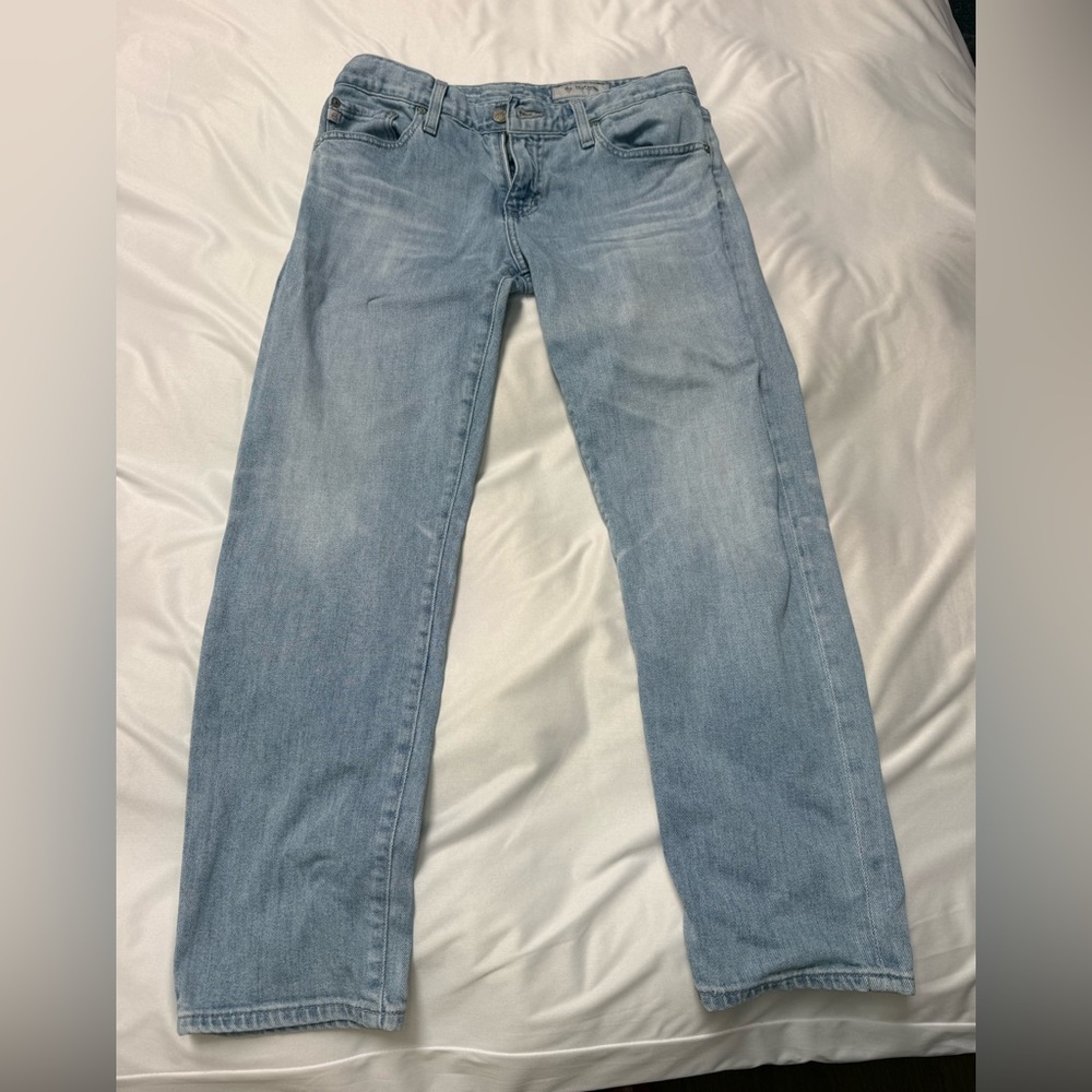 Light Blue  AG Straight-Leg Jeans